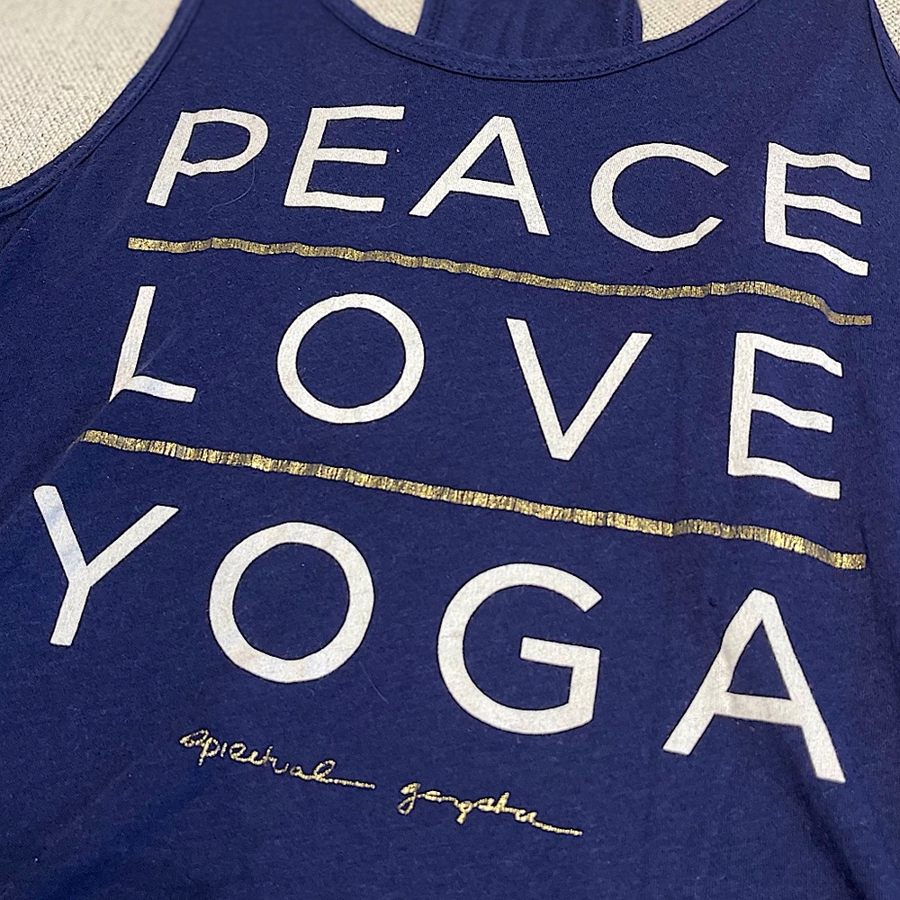 Spiritual Gangster Peace Love Yoga Tank Top -Small - Loose Fit